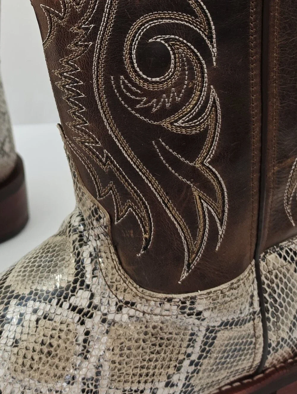 New Smoky Mountain Snakeprint Cowboy Boots